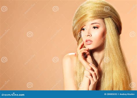 Glamour Blonde Stock Image Image Of Perfect Chic Background 28085035