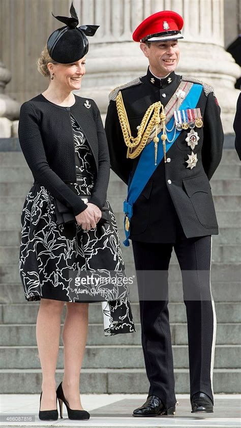 prince edward earl of wessex and sophie countess of wessex during a