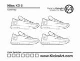 Kd Nike Kicksart sketch template