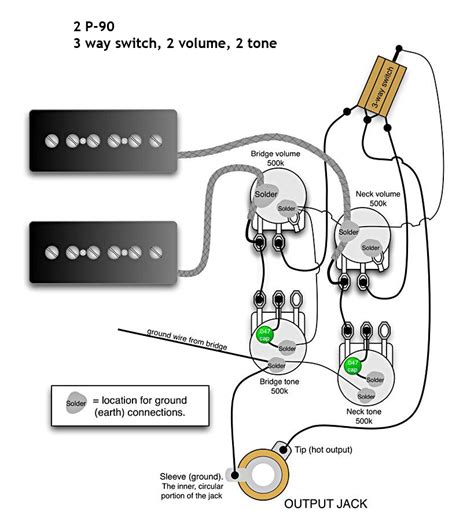 pickup wiring diagram gibson les paul jr gibson p pickup wiring guitar gear geek