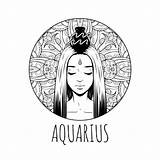 Aquarius Adult Verseau Signe Coloriage Horoscope 30seconds Ramalan Zodiak Selasa Yellowimages Tip sketch template