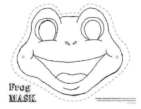 frog cut  template frog mask colouring pages dyikids templet