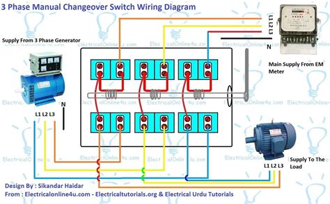 phase manual changeover switch wiring diagram  generator electrical