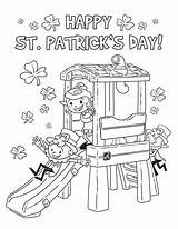 St Patrick Coloring Step2 sketch template