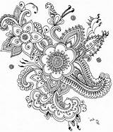 Henna Pages Coloring Flowers Flower Mandalas Mandala Choose Board sketch template