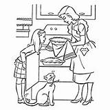 Mother Coloring Pages Cooking Printable Mothers Color Toddlers Cake Making Children Momjunction sketch template