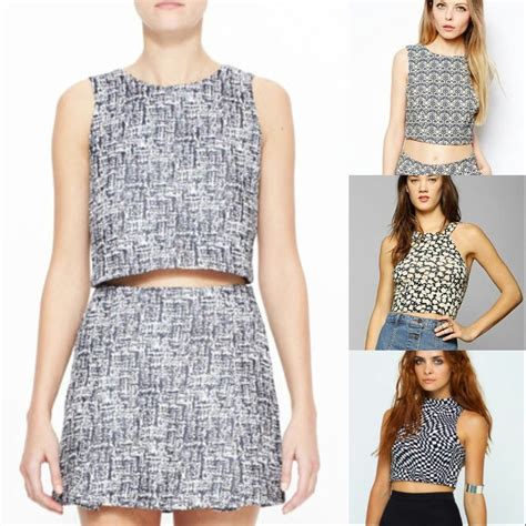 Printed Monochrome Crop Top The Inspiration Industry