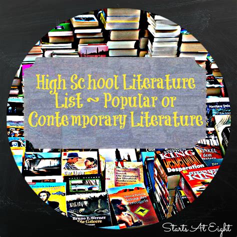high school literature list popular  contemporary literature