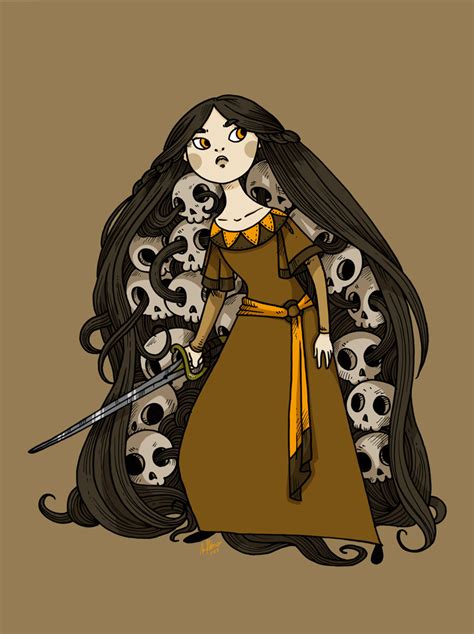 baba yaga and the skulls of her enemies by secondlina on