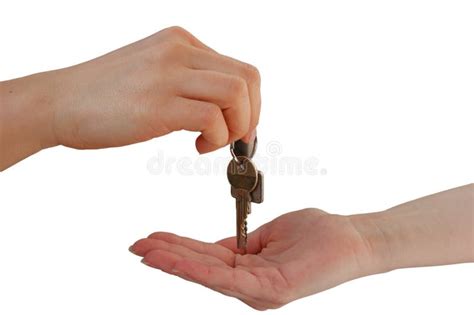 handing   keys stock photo image  gesturing