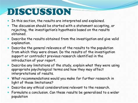 discussion section  research paper  essay writing research
