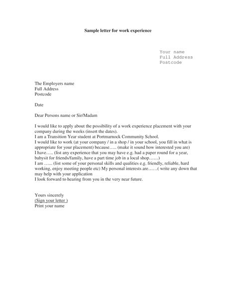 experience letter sample  employer