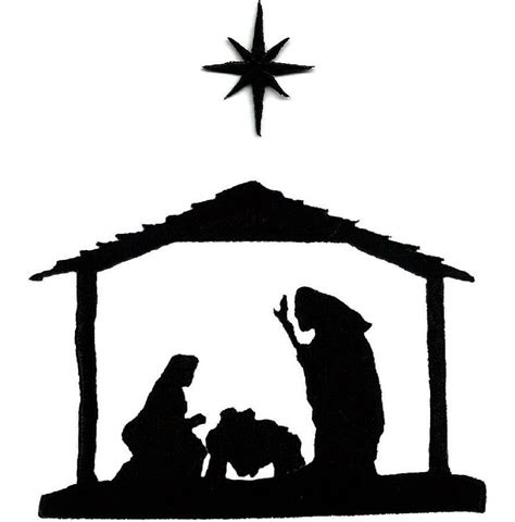 silhouette   nativity scene  getdrawings