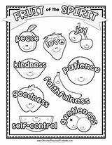 Christian Joy Christianpreschoolprintables Galatians Colorear Goliath Divyajanani Fruteros sketch template