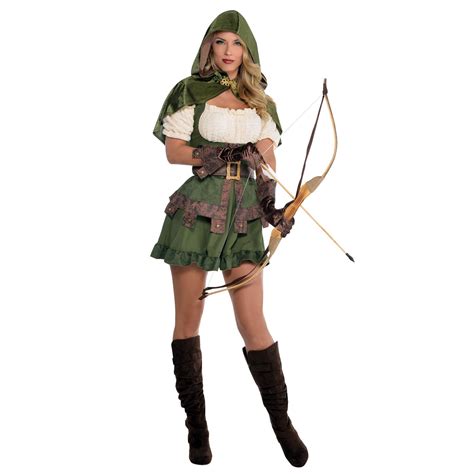 ladies medieval elf elven archer robin hood maid marion pan fancy dress