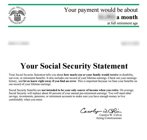 access  social security benefits statement