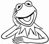 Kermit Frog Coloring Pages Muppets Drawing Silhouette Color Vector Animal Tea Meme Colouring Sipping Vinyl Sesame Excited Street Clipartmag Sweet sketch template