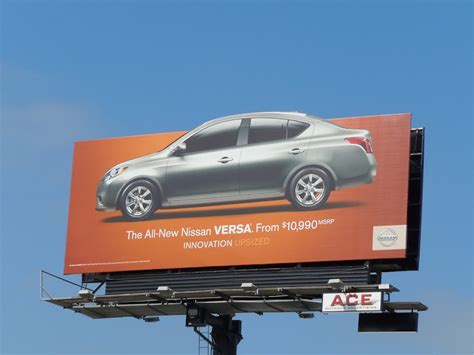 nissan versa car billboard