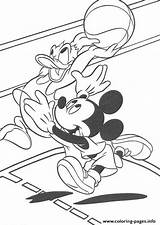 Mouse Mickey Basketball Coloring Friends Pages Printable Book sketch template
