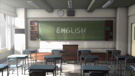 empty english school classroom stock motion graphics sbv