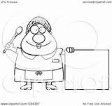 Lunch Lady Cartoon Clipart Chubby Illustration Happy Coloring Blank Royalty Sign Vector Thoman Cory Template sketch template