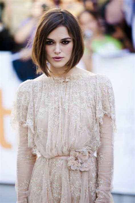 Keira Knightley Angled Bob For Square Faces Haircut For Square Face