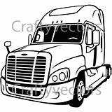 Freightliner Cascadia Camiones Rig Camion Carga Cab Semi Decal Silueta Tractomulas Kenworth Vendido Llantas Camión sketch template