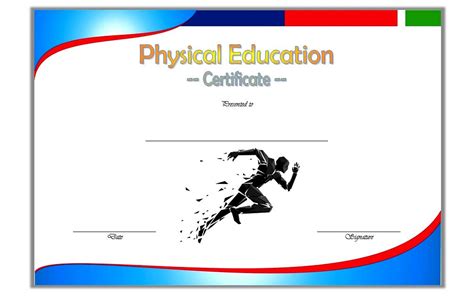 physical education certificate template editable
