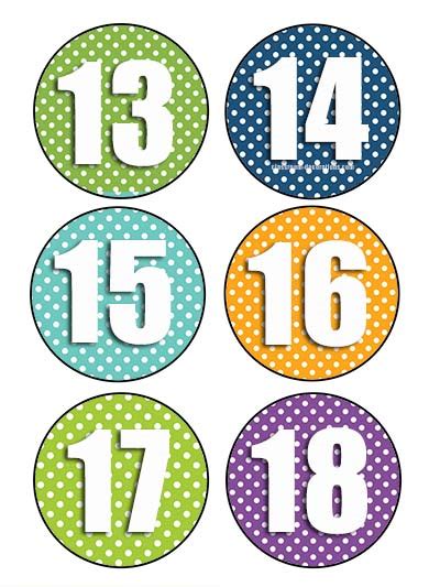 printable numbers   great class decor  number displays