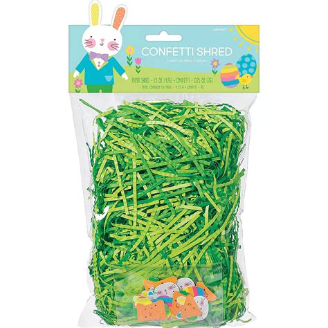 bunny paper easter grass confetti oz party city