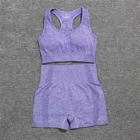 2pcs set vital women sport suit yoga set gym workout clothes long