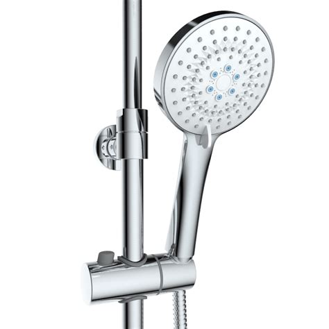 wholesale push button control mechanical shower system  handle dual control shower column