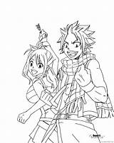 Fairy Tail Natsu Lucy Coloring Pages Anime Color Dragneel Deviantart Manga Printable Erza Drawings Popular sketch template