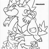 Feraligatr Coloring Pokemon Pages Evolution Gif sketch template