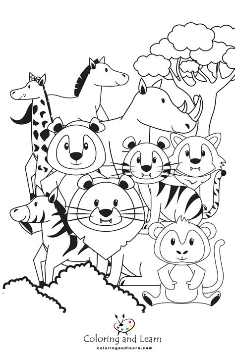 preeschool animals coloring page coloring  learn