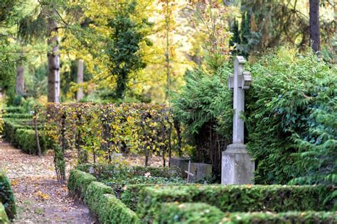 cemetery  germany   graves stock image image  europe autumn