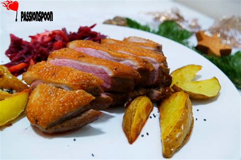 roasted duck breasts christmas dish passionspoon recipes