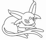 Coloring Pages Umbreon Getdrawings Espeon sketch template