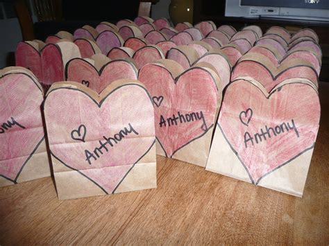 paper bag valentine kindergarten valentines valentines bag