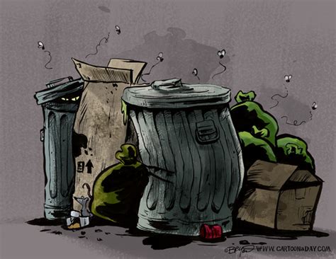 pile  garbage cartoon cartoon