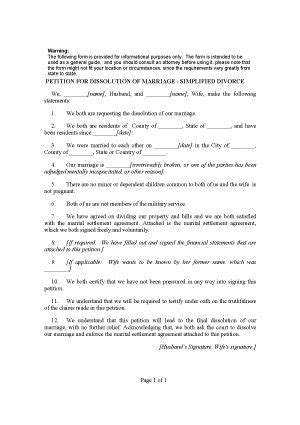 printable divorce template form generic divorce papers