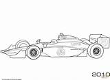 Coloring Car Pages Race Lotus Cars Indy 2010 Takuma Sato Racing Drawing sketch template