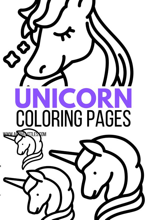 unicorn coloring page active littles