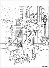 Barbie Coloring Pages Colouring Christmas Printable Kids Preschool Choose Board Drawing sketch template