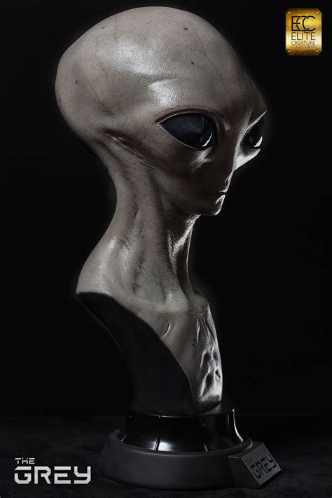 elite creature grey alien bust cinemaquette bringing  magic