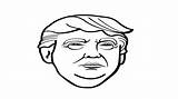 Trump Donald Draw President sketch template
