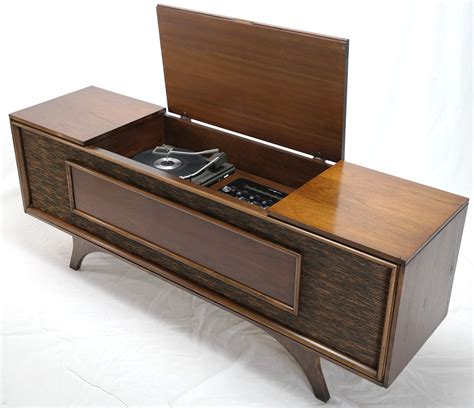 vintage mid century modern  fi stereo console bluetooth  etsy
