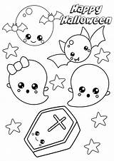 Halloween Coloring Cute Pages Colouring Drawings Printable Sheets Kids Choose Board sketch template