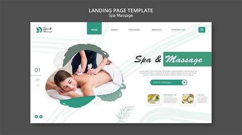 psd landing page  spa massage  woman spa massage
