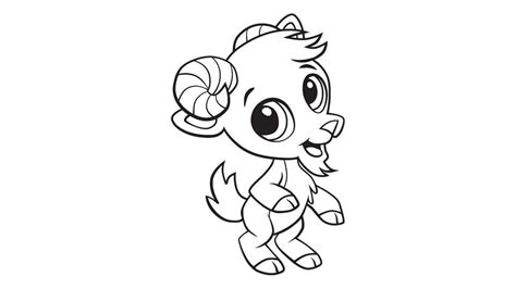 baby goat coloring printable